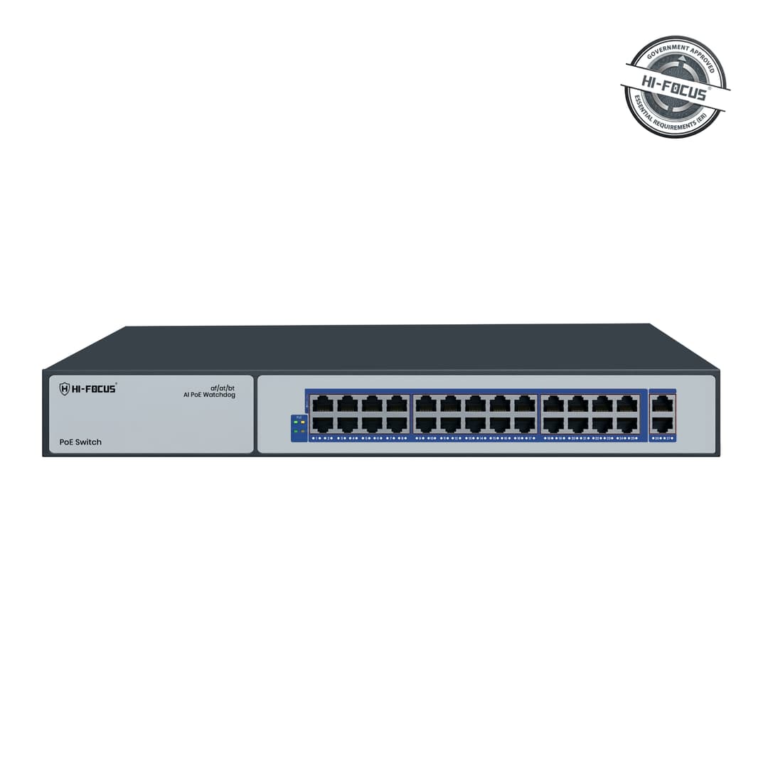 24 PORT POE SWITCH WITH 2 GIGA UPLINK